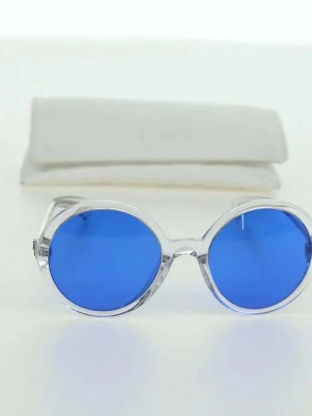 CHANEL Sunglasses plastic Clear 71287A CC Auth BSZ561M